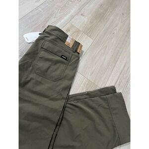Prana Zion II Stretch Relaxed Fit Mens 32/30 Green  Gorpcore Pants NWT…..